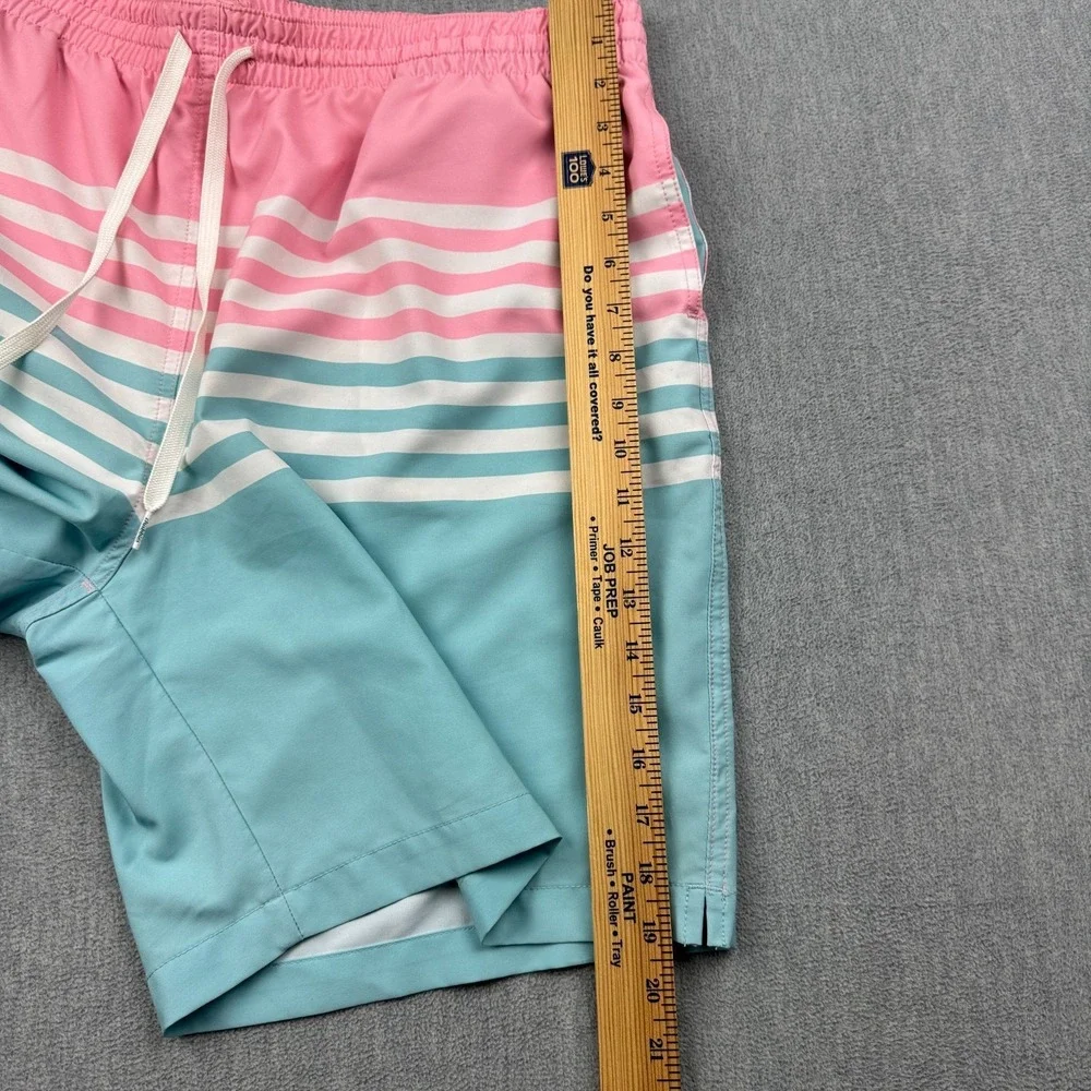 Chubbies‎ Shorts Men 2XL Blue Swim Trunks On The Horizons Drawstring Beach Surf